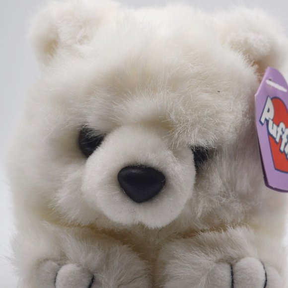 Crystal the White Bear Puffkins by Swibco Style 6653 Bean Bag Plush - Picture 6 of 8